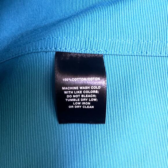 Lafayette 148 New York Teal Swing Jacket XXL 100% Cotton Stand Collar - Picture 4 of 6